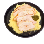 Friptura de curcan pe pat de piure